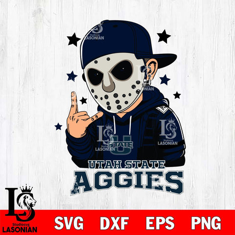 Utah State Aggies Jason Voorhees Horror 9 Svg Eps Dxf Png File, NCAA svg, Digital Download, Instant Download