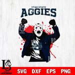 Utah State Aggies Jason Voorhees Horror Halloween 3 Svg Eps Dxf Png File, NCAA svg, Digital Download, Instant Download