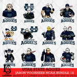 Utah State Aggies Jason Voorhees NCAA Bundle 12 SVG Svg Eps Dxf Png File, Digital Download