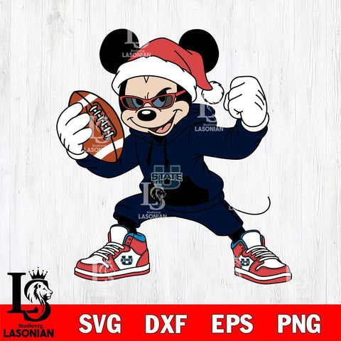 Utah State Aggies Mickey Cool Football Christmas File Cut, NCAA SVG DXF EPS PNG FILE, Digital Download , Criucut , Silhouette