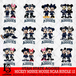 Utah State Aggies Mickey Minnie Mouse NCAA Bundle 12 Svg Eps Dxf Png File, Bundle NCAA svg , File Cut , Digital Download , Instant Download, Cut Svg Files