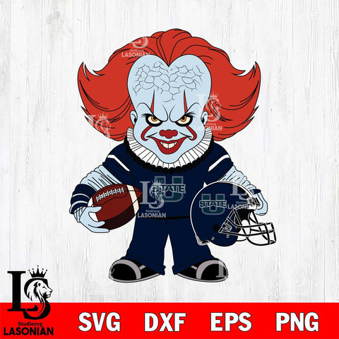 Utah State Aggies Pennywise Horror Sport Svg Eps Dxf Png File, Digital Download