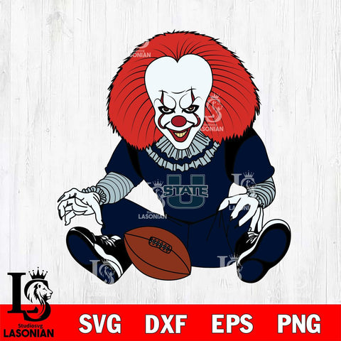 Utah State Aggies Pennywise Horror Sport 6 Svg Eps Dxf Png File, Digital Download