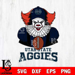 Utah State Aggies Pennywise Horror Sport 9 Svg Eps Dxf Png File, Digital Download