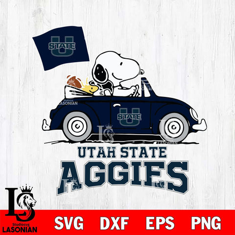 Utah State Aggies Snoopy Sport 5 Svg Eps Dxf Png File, Digital Download