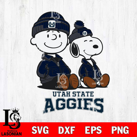 Utah State Aggies Snoopy Sport 6 Svg Eps Dxf Png File, Digital Download