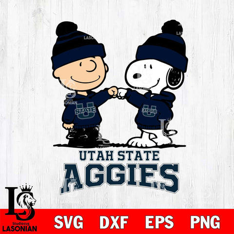 Utah State Aggies Snoopy Sport 9 Svg Eps Dxf Png File, Digital Download