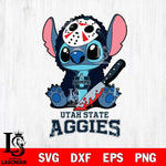 Utah State Aggies Stitch Jason Voorhees Svg Eps Dxf Png File, NCAA svg, Digital Download, Instant Download