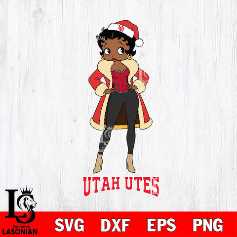 Utah Utes Betty Boop Queen File Cut, NCAA SVG DXF EPS PNG PDF File, Digital Download , Criucut , Silhouette