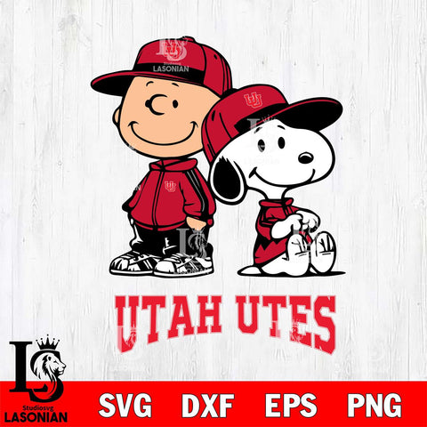Utah Utes Charlie Brown Snoopy Champions Svg Eps Dxf Png File, NCAA svg , Digital Download , Instant Download, Cricut File