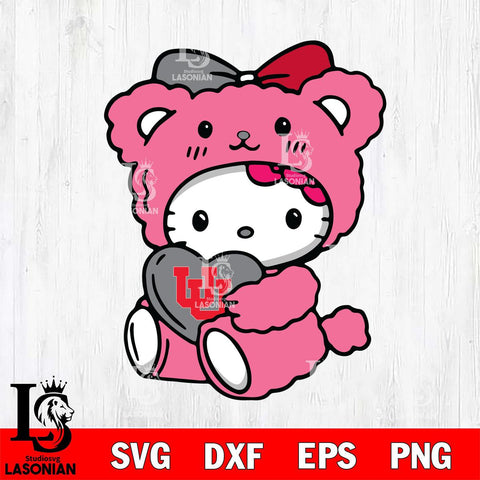 Utah Utes Cute Hello Kitty 3 Svg Eps Dxf Png File, Digital Download, Instant Download