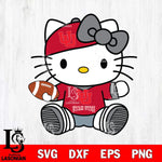 Utah Utes Cute Hello Kitty Football 11 Svg Eps Dxf Png File, NCAA svg, Digital Download, Instant Download