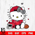 Utah Utes Cute Hello Kitty Football Svg Eps Dxf Png File, NCAA svg, Digital Download, Instant Download