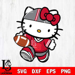 Utah Utes Cute Hello Kitty Football 9 Svg Eps Dxf Png File, NCAA svg, Digital Download, Instant Download