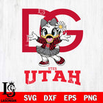 Utah Utes Dolce And Gabbana Daisy Duck Disney Svg Eps Dxf Png File, Digital Download, Instant Download