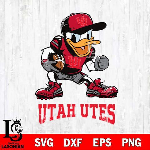 Utah Utes Donal Duck Disney, Svg Eps Dxf Png File, Digital Download