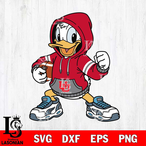 Utah Utes Donald Duck Disney Christmas File Cut, NCAA SVG DXF EPS PNG FILE, Digital Download , Criucut , Silhouette