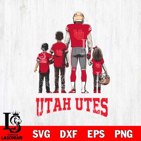 Utah Utes Father Football SVG DXF EPS PNG FILE,NCAA SVG, Father day Digital Download,Instant Download, Silhouette