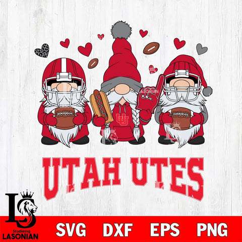 Utah Utes Gnome Rugby File Cut, NCAA SVG, Digital Download , Criucut , Silhouette
