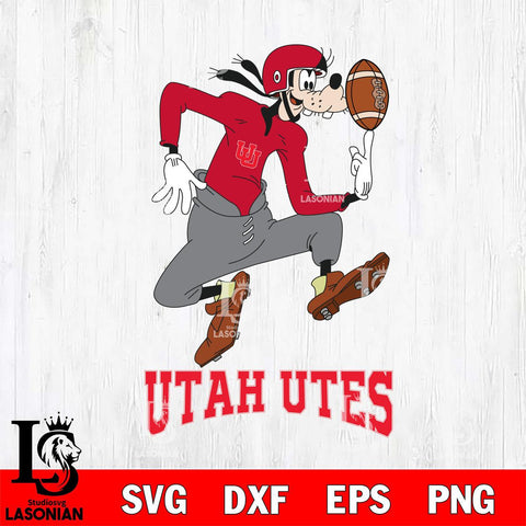Utah Utes Goofy Circus Football SVG DXF EPS PNG FILE,NCAA svg ,Football Digital Download,Instant Download, Silhouette