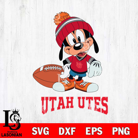 Utah Utes Goofy Football SVG DXF EPS PNG FILE,NCAA svg ,Football Digital Download,Instant Download, Silhouette