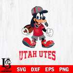 Utah Utes Goofy Football Player SVG DXF EPS PNG FILE,NCAA svg ,Football Digital Download,Instant Download, Silhouette
