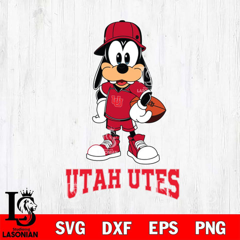 Utah Utes Goofy rugby SVG DXF EPS PNG FILE,NCAA svg ,Football Digital Download,Instant Download, Silhouette