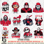 Utah Utes Halloween Bundle 12 SVG Svg Eps Dxf Png File, NCAA bundle svg, Digital Download, Instant Download