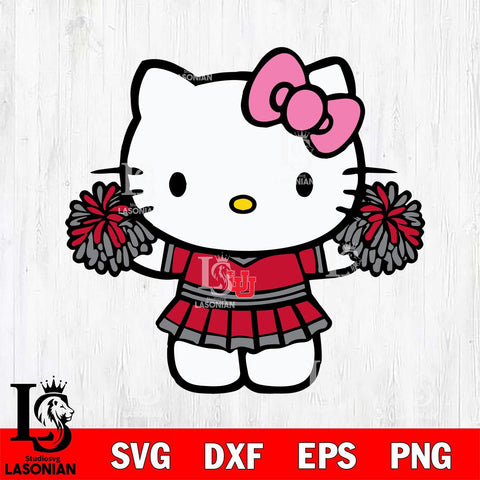 Utah Utes Hello Kitty Cheerleader 9 Svg Eps Dxf Png File, Digital Download, Instant Download