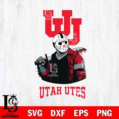 Utah Utes Jason Voorhees 10 Svg Eps Dxf Png File, Digital Download