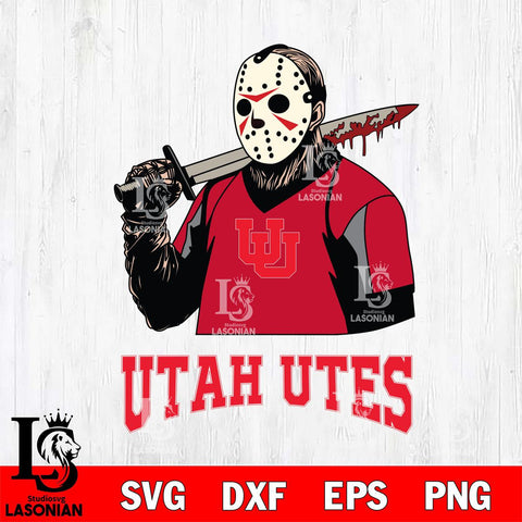 Utah Utes Jason Voorhees 11 Svg Eps Dxf Png File, Digital Download