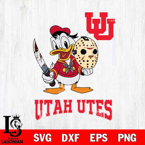 Utah Utes Jason Voorhees 12 Svg Eps Dxf Png File, Digital Download