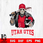 Utah Utes Jason Voorhees 2 Svg Eps Dxf Png File, Digital Download