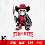 Utah Utes Jason Voorhees 3 Svg Eps Dxf Png File, Digital Download