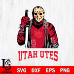 Utah Utes Jason Voorhees 6 Svg Eps Dxf Png File, Digital Download