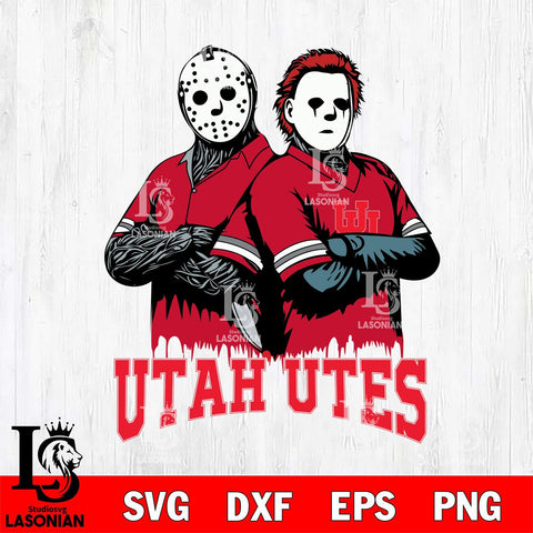 Utah Utes Jason Voorhees 8 Svg Eps Dxf Png File, Digital Download