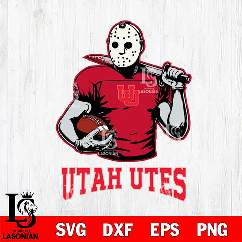 Utah Utes Jason Voorhees 9 Svg Eps Dxf Png File, Digital Download