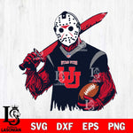 Utah Utes Jason Voorhees Horror 11 Svg Eps Dxf Png File, NCAA svg, Digital Download, Instant Download