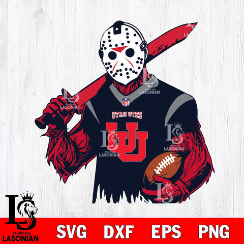 Utah Utes Jason Voorhees Horror 11 Svg Eps Dxf Png File, NCAA svg, Digital Download, Instant Download