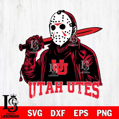 Utah Utes Jason Voorhees Horror 12 Svg Eps Dxf Png File, NCAA svg, Digital Download, Instant Download