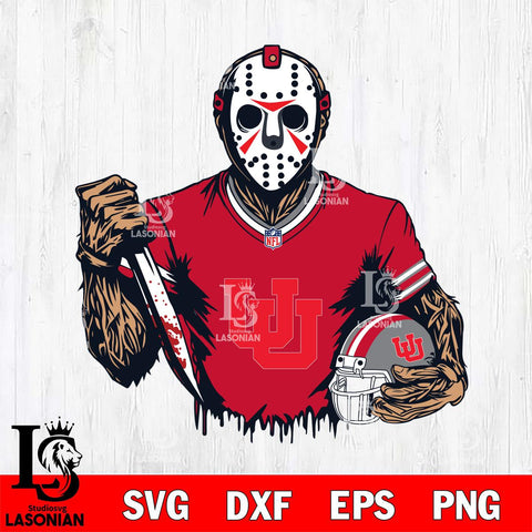 Utah Utes Jason Voorhees Horror 5 Svg Eps Dxf Png File, NCAA svg, Digital Download, Instant Download