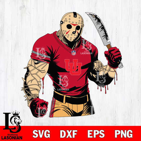 Utah Utes Jason Voorhees Horror 8 Svg Eps Dxf Png File, NCAA svg, Digital Download, Instant Download