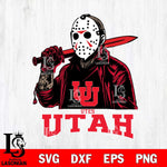 Utah Utes Jason Voorhees Horror Halloween Svg Eps Dxf Png File, NCAA svg, Digital Download, Instant Download