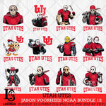 Utah Utes Jason Voorhees NCAA Bundle 12 SVG Svg Eps Dxf Png File, Digital Download