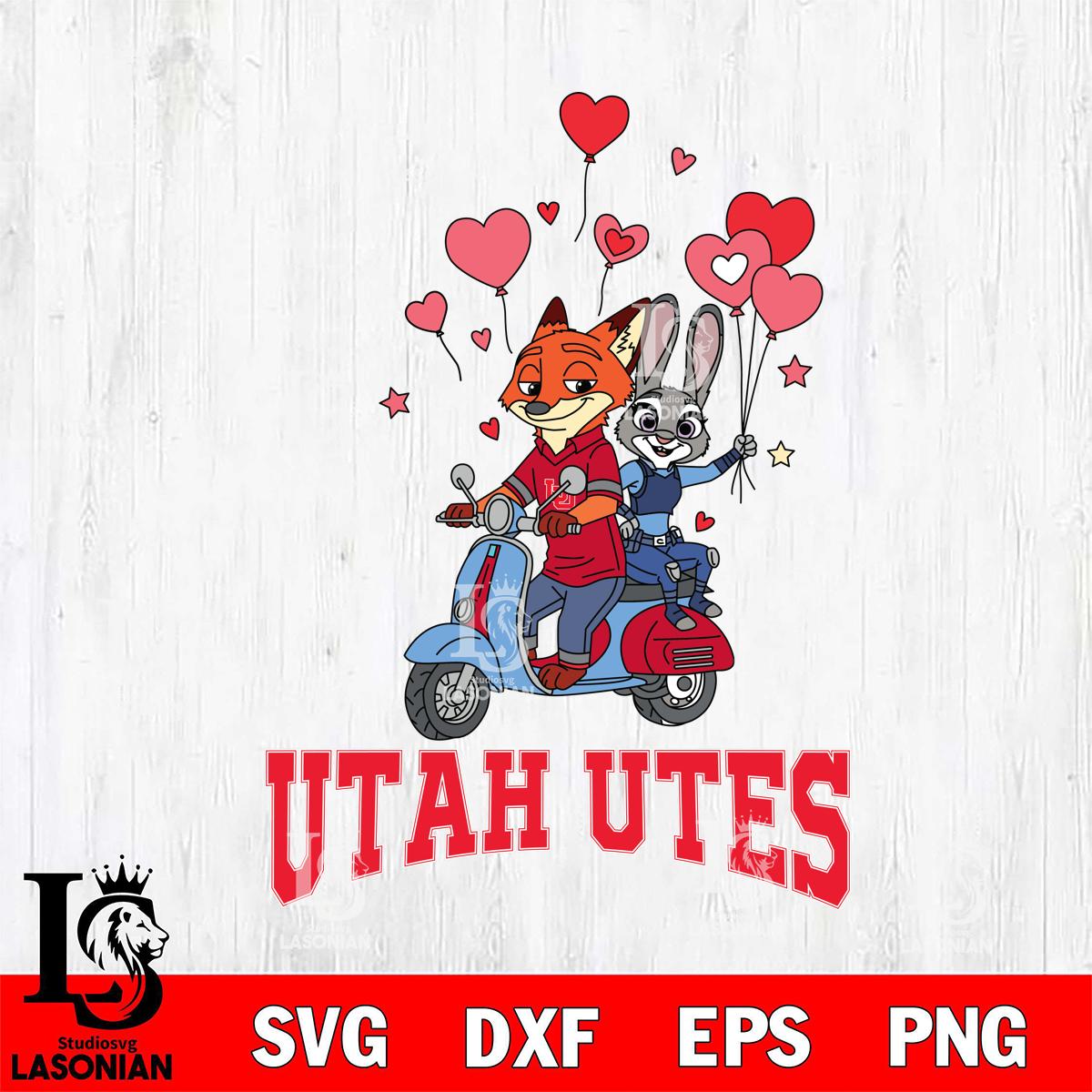 Utah Utes Nick and Judy Valentine File Cut, NCAA SVG DXF EPS PNG PDF ...