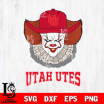 Utah Utes Pennywise Horror Sport 12 Svg Eps Dxf Png File, Digital Download