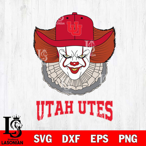 Utah Utes Pennywise Horror Sport 12 Svg Eps Dxf Png File, Digital Download