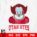 Utah Utes Pennywise Horror Sport 5 Svg Eps Dxf Png File, Digital Download