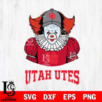 Utah Utes Pennywise Horror Sport 7 Svg Eps Dxf Png File, Digital Download