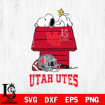 Utah Utes Snoopy Chill Football SVG DXF EPS PNG FILE,Snoopy File Cut, NCAA Digital Download,Instant Download,Christmas Silhouette